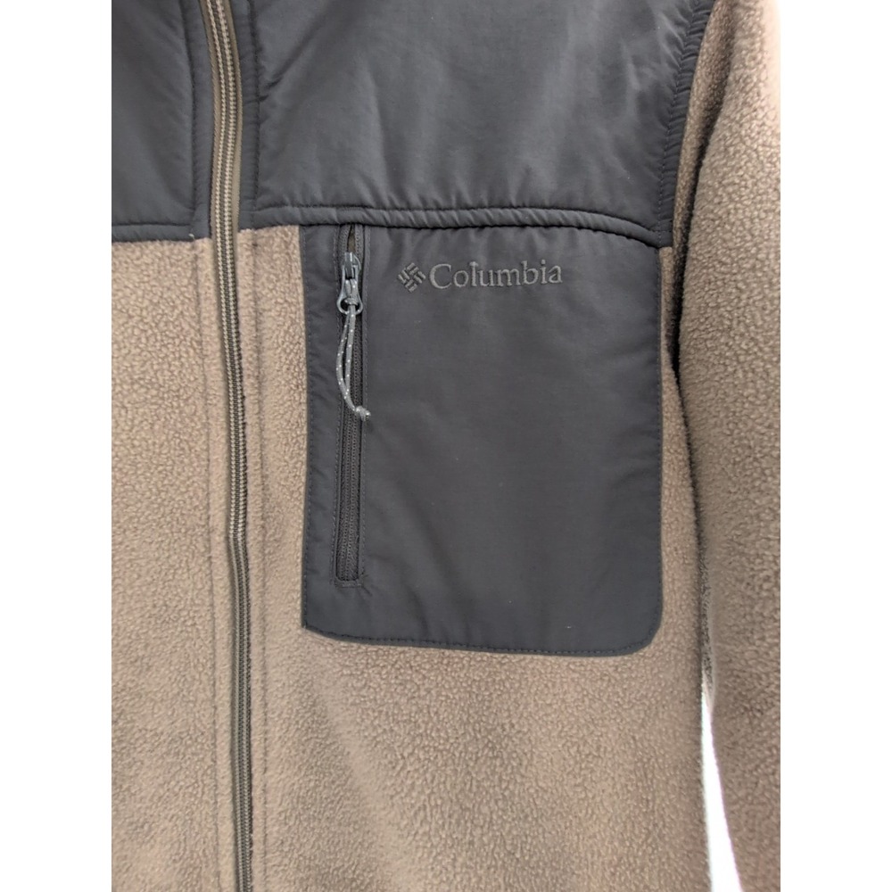 Columbia Granite Mountain Solid Overlay Full Zip Mens Jacket Brown/Tan & Gray XS - Picture 3 of 10